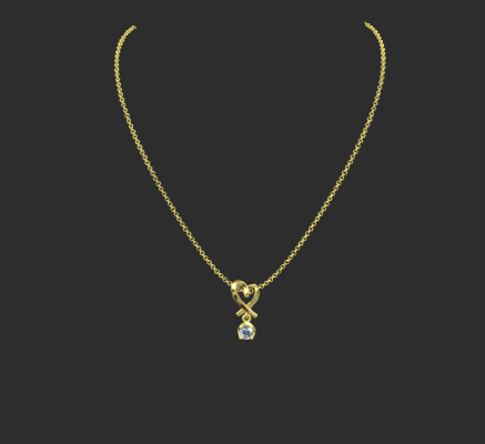 Pendant & Necklace 913 | 3d print model