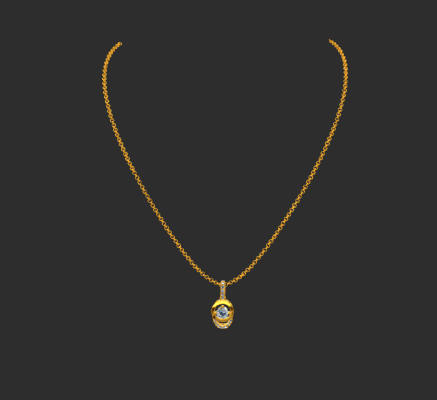 Pendant & Necklace 929 | 3d print model