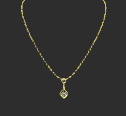 Pendant & Necklace 933 | 3d print model