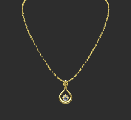 Pendant & Necklace 955 | 3d print model