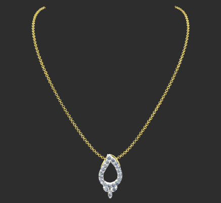 Pendant & Necklace 963 | 3d print model