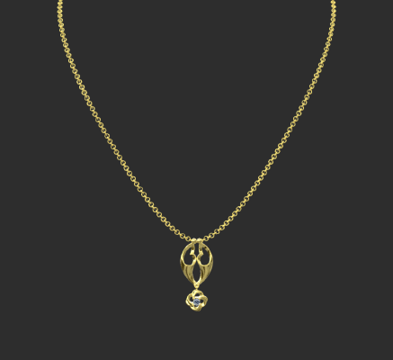Pendant & Necklace 965 | 3d print model