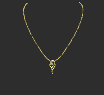 Pendant & Necklace 981 | 3d print model