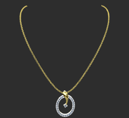 Pendant & Necklace 985 | 3d print model