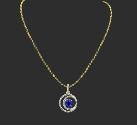 Pendant & Necklace 989 | 3d print model