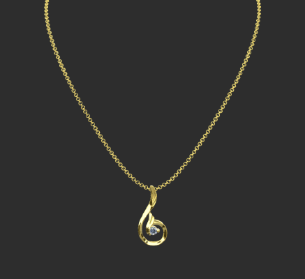 Pendant & Necklace 997 | 3d print model