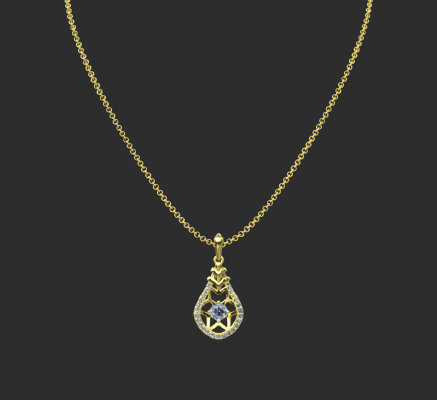Pendant & Necklace 999 | 3d print model