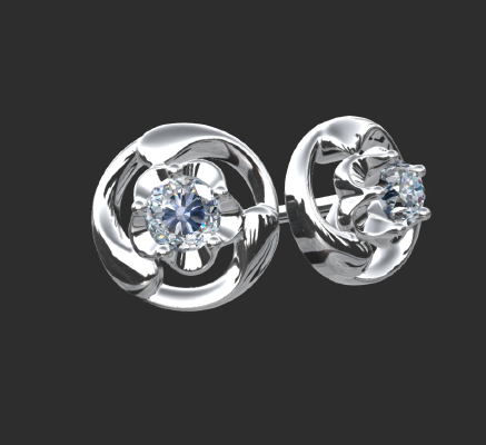 Earrings 1002 | 3d print model