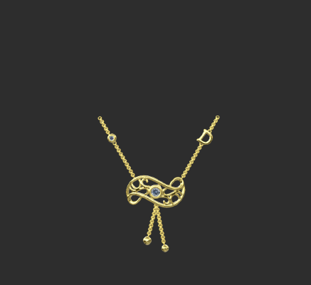 Pendant & Necklace 1003 | 3d print model