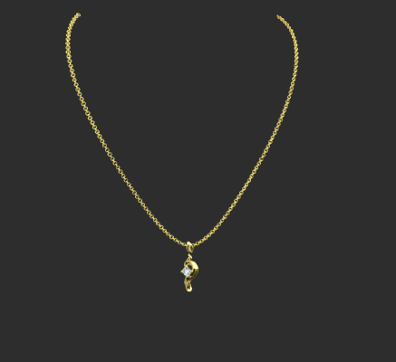 Pendant & Necklace 1030 | 3d print model