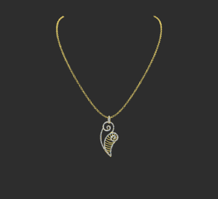Pendant & Necklace 1040 | 3d print model