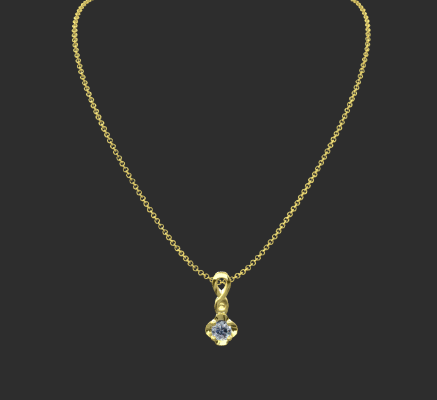 Pendant & Necklace 1049 | 3d print model