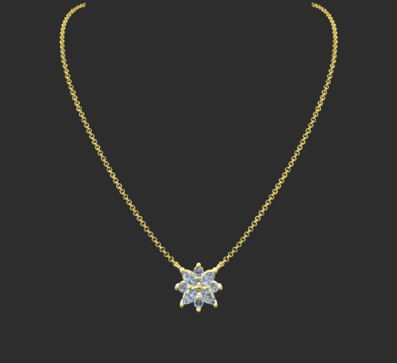 Pendant & Necklace 1054 | 3d print model