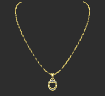 Pendant & Necklace 1066 | 3d print model