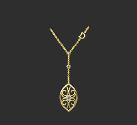 Pendant & Necklace 1075 | 3d print model