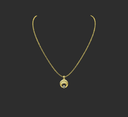 Pendant & Necklace 1077 | 3d print model