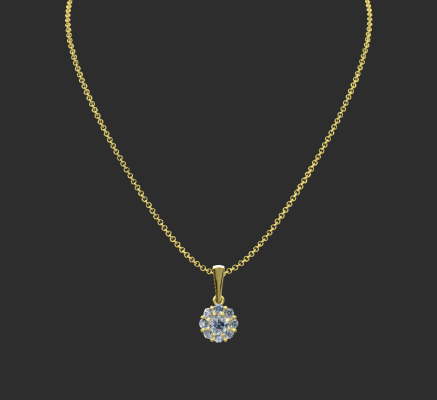 Pendant & Necklace 1085 | 3d print model