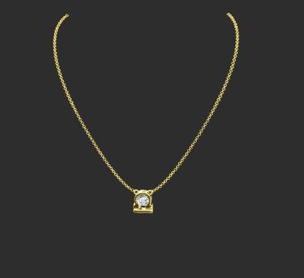 Pendant & Necklace 1087 | 3d print model