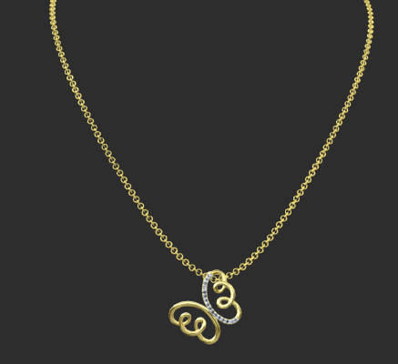 Pendant & Necklace 1095 | 3d print model