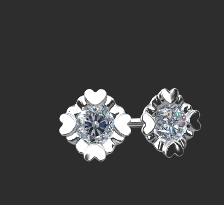Earrings 1102 | 3d print model
