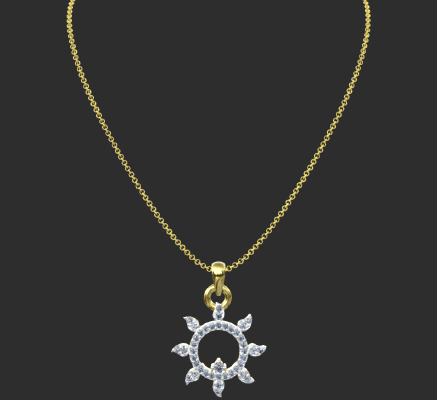 Pendant & Necklace 1114 | 3d print model