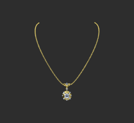 Pendant & Necklace 1117 | 3d print model