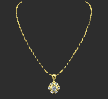 Pendant & Necklace 1137 | 3d print model