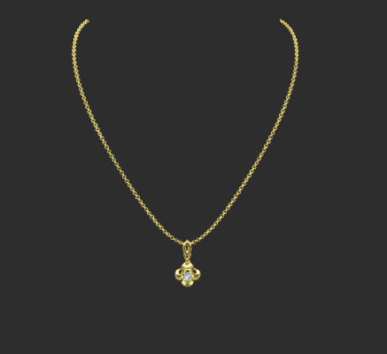 Pendant & Necklace 1142 | 3d print model