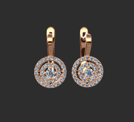 Earrings 1145 | 3d print model