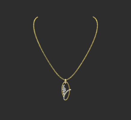 Pendant & Necklace 1147 | 3d print model