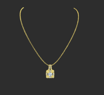 Pendant & Necklace 1153 | 3d print model