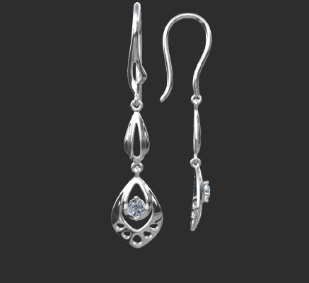 Earrings 1154 | 3d print model