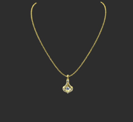 Pendant & Necklace 1171 | 3d print model