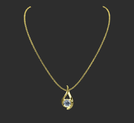 Pendant & Necklace 1192 | 3d print model