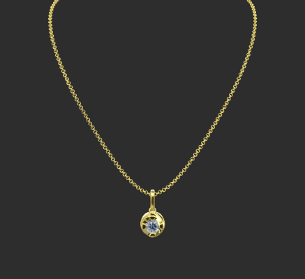 Pendant & Necklace 1198 | 3d print model