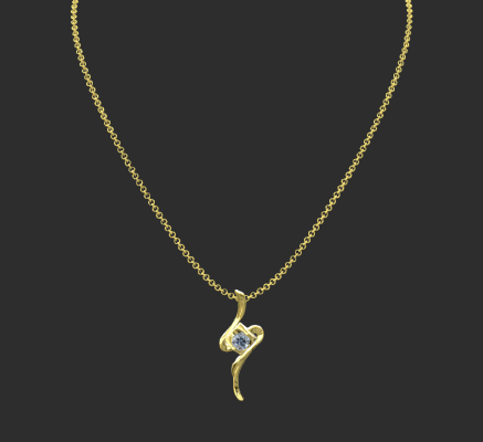 Pendant & Necklace 1200 | 3d print model