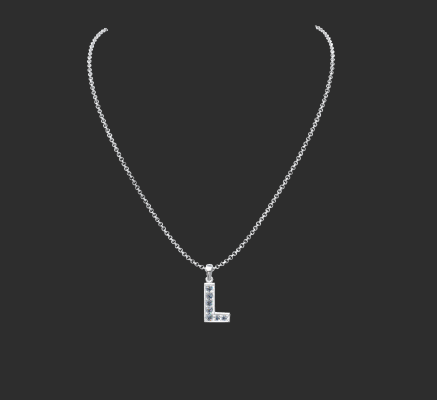 Pendant & Necklace 1208 | 3d print model