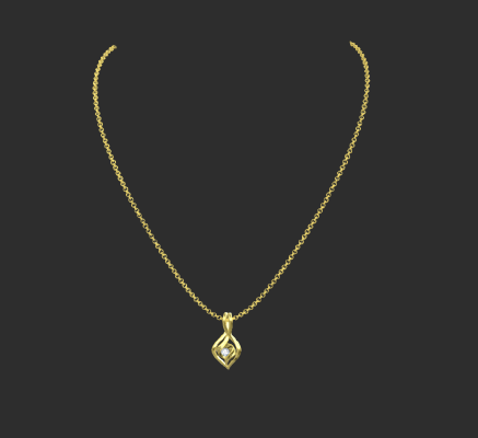 Pendant & Necklace 1221 | 3d print model