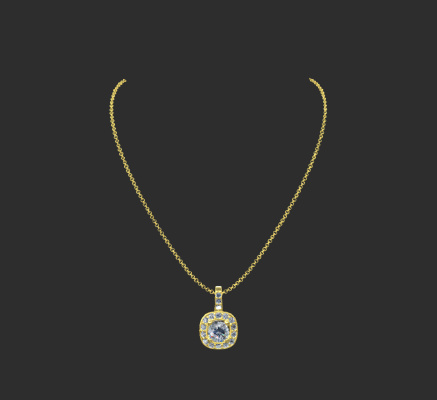 Pendant & Necklace 1223 | 3d print model