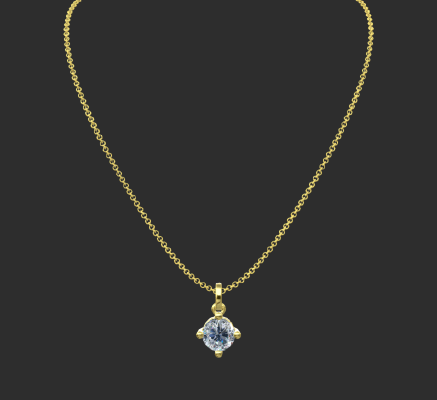 Pendant & Necklace 1227 | 3d print model