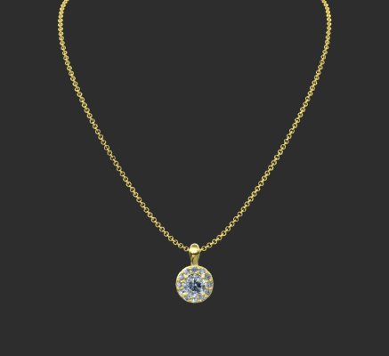 Pendant & Necklace 1233 | 3d print model