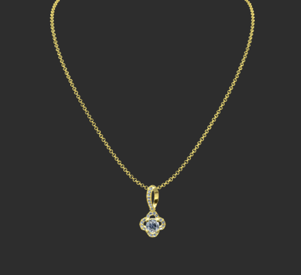 Pendant & Necklace 1236 | 3d print model