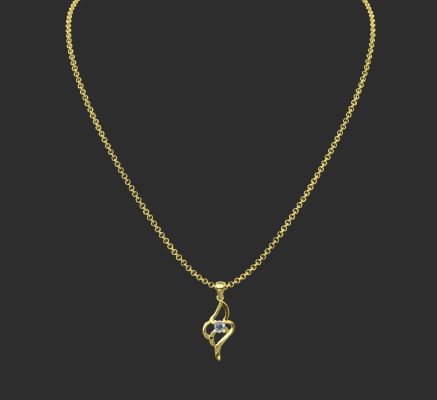 Pendant & Necklace 1239 | 3d print model