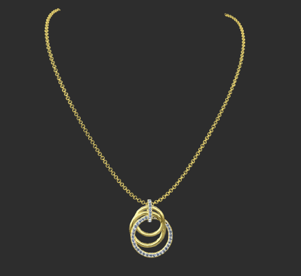Pendant & Necklace 1243 | 3d print model