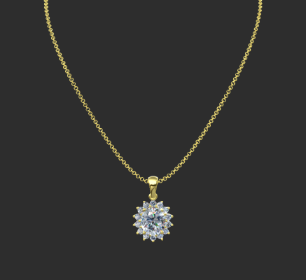 Pendant & Necklace 1256 | 3d print model