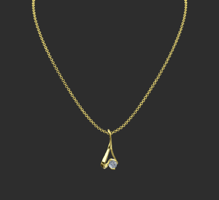 Pendant & Necklace 1258 | 3d print model
