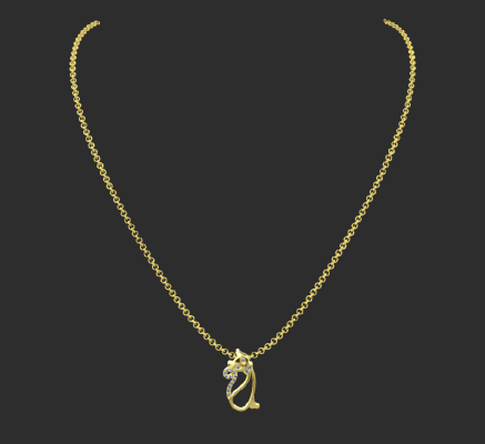 Pendant & Necklace 1263 | 3d print model