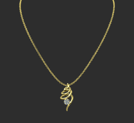 Pendant & Necklace 1280 | 3d print model