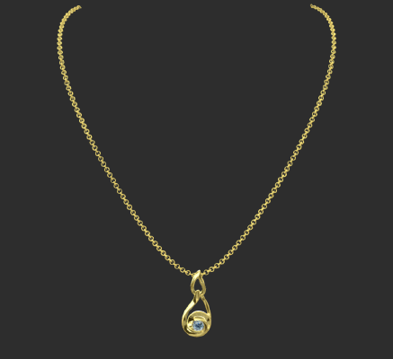 Pendant & Necklace 1292 | 3d print model