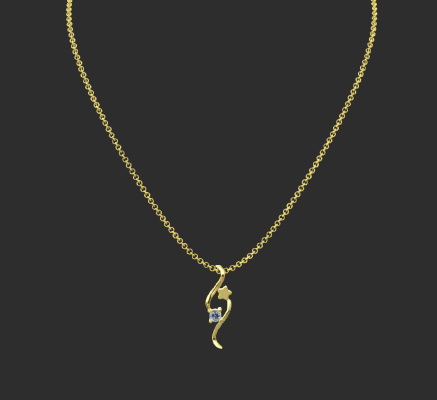 Pendant & Necklace 1295 | 3d print model